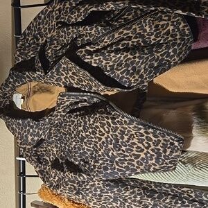 urban outfitters cheetah print motto jacket